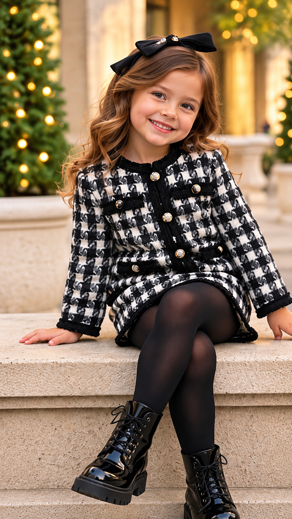 Completo Elegante  Giacchina e Gonna – Bottoni Gioiello