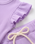 Completo short+t-shirt lilla