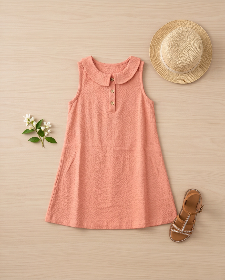 Abito arancione in cotone leggero