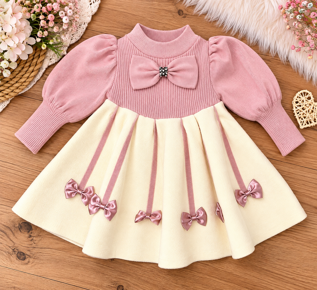 Abito rosa 100 % LANA