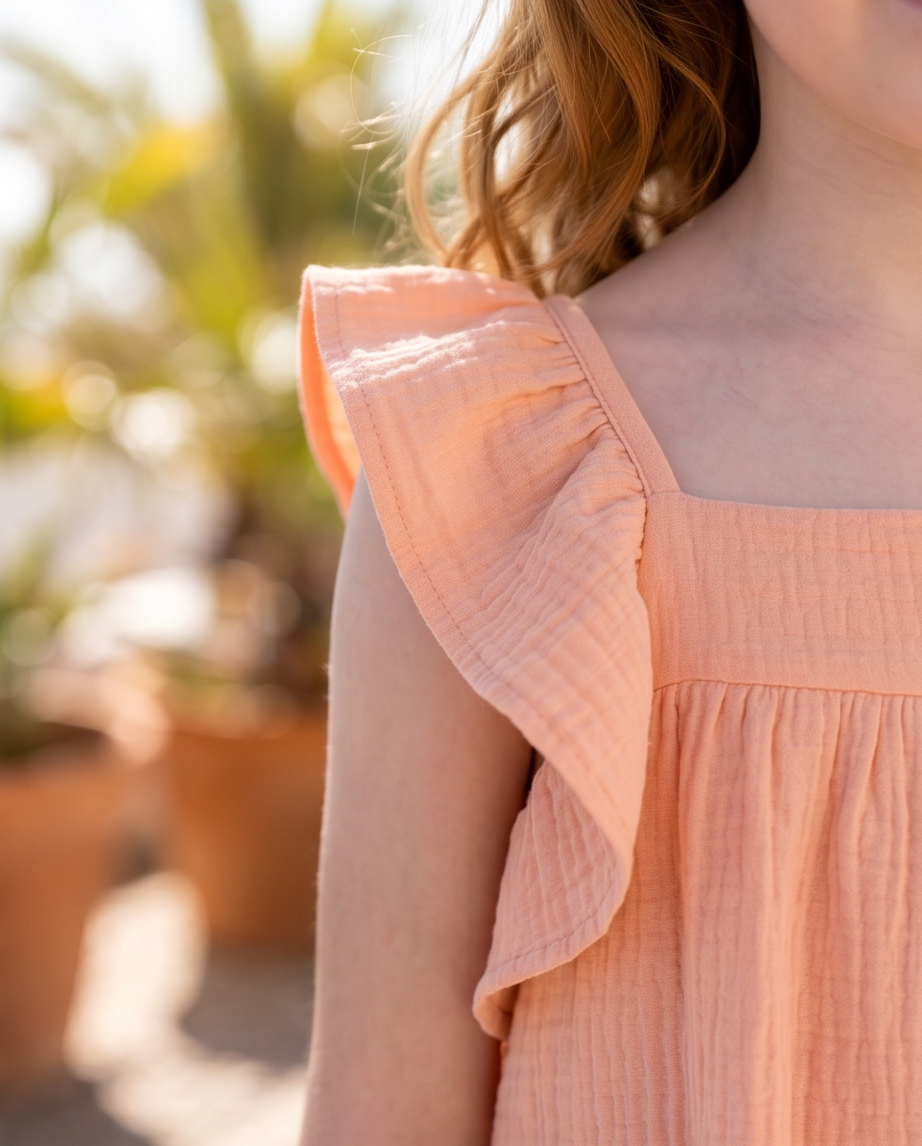 Vestito in cotone arancione