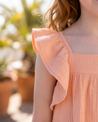 Vestito in cotone arancione