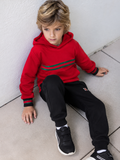 felpa con cappuccio + pantalone jogger + gilet leggero