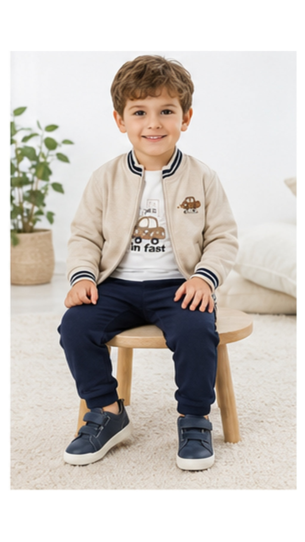 Set di 3 pezzi pantalone+maglia manica lunga+giacca