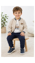 Set di 3 pezzi pantalone+maglia manica lunga+giacca