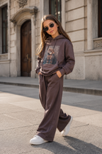 Completo Teddy Chic rosa marrone