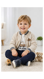 Set di 3 pezzi pantalone+maglia manica lunga+giacca
