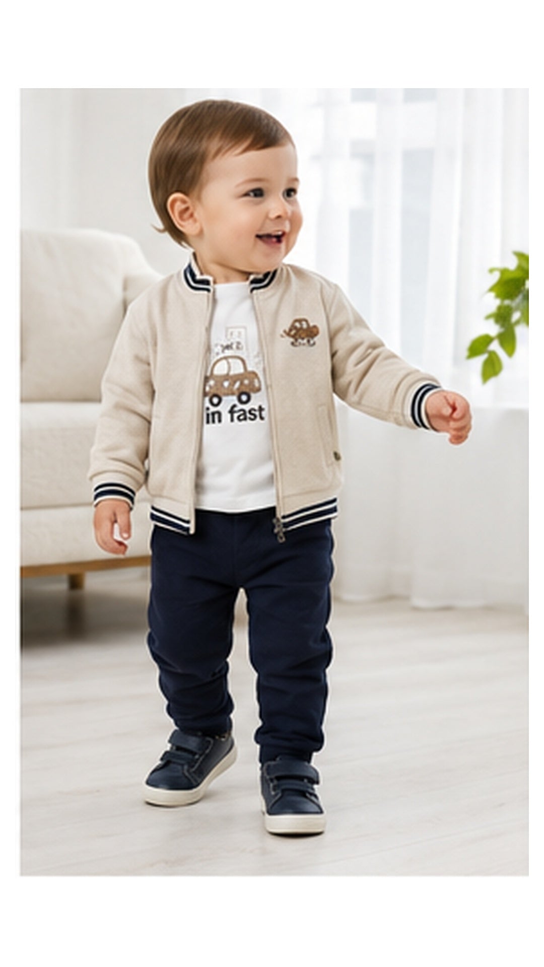Set di 3 pezzi pantalone+maglia manica lunga+giacca