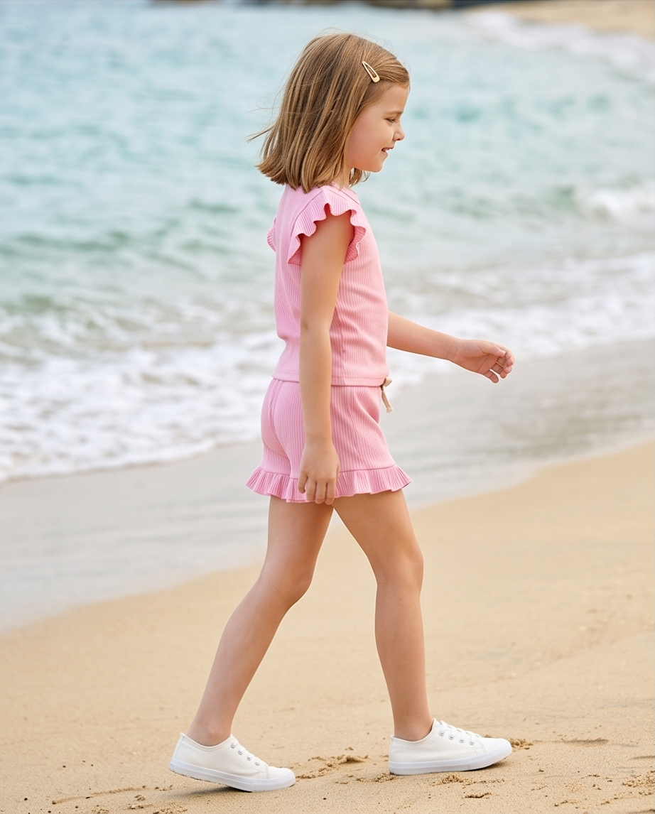 Completo t-shirt+short rosa
