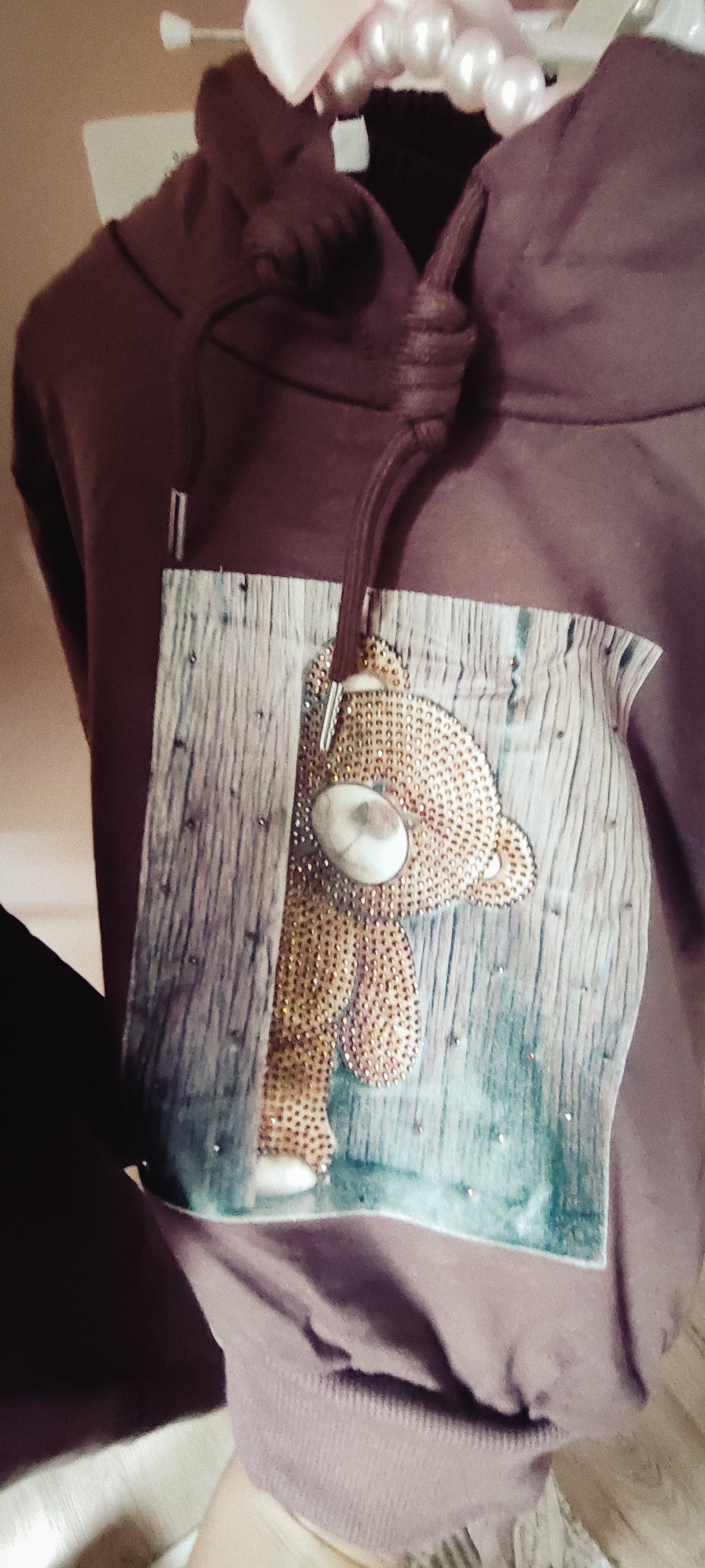 Completo Teddy Chic rosa marrone