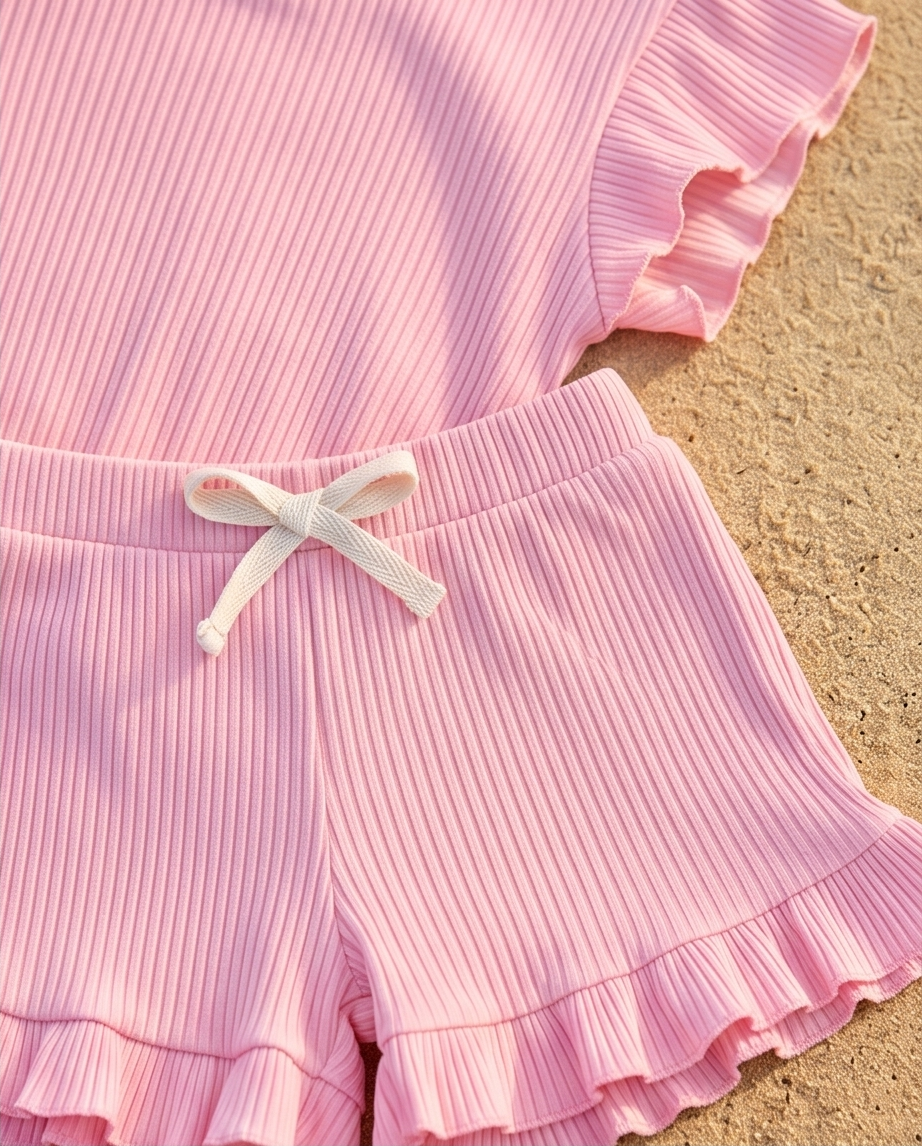 Completo t-shirt+short rosa