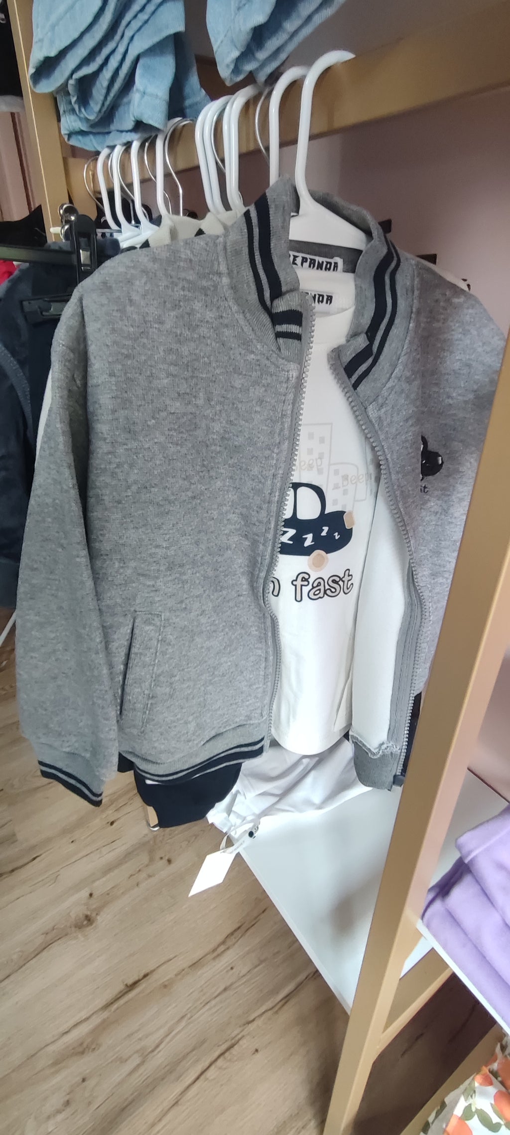 Set di 3 pezzi pantalone+maglia manica lunga+giacca
