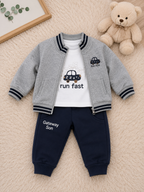 Set di 3 pezzi pantalone+maglia manica lunga+giacca
